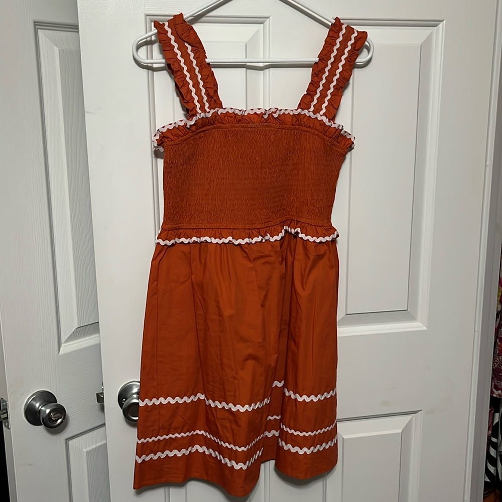 Orange Smocked Dress | Gameday